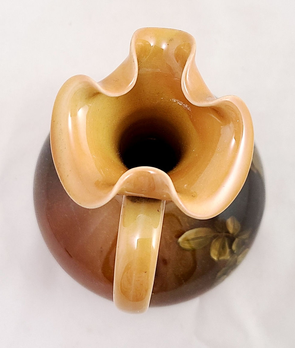 Thumbnail: Rookwood Standard Glaze Ewer d1893 Wild Rose Blossoms by Josephine Ella Zettel