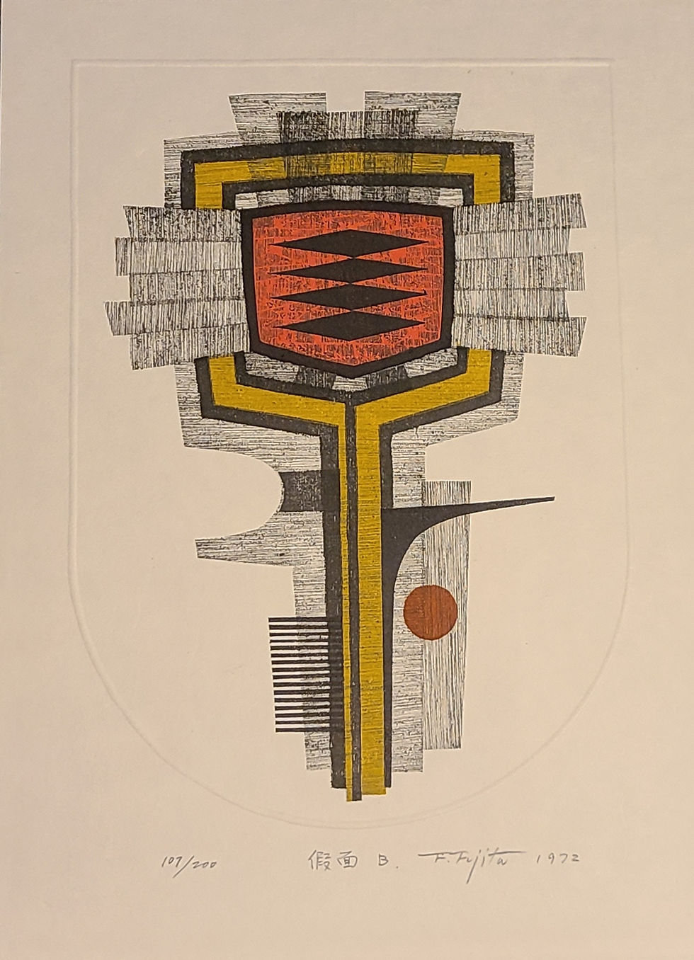 Fujita Fumio (b.1933) Fake Mask B. d1972 1st Ed., #107/200 Orig. Cond.