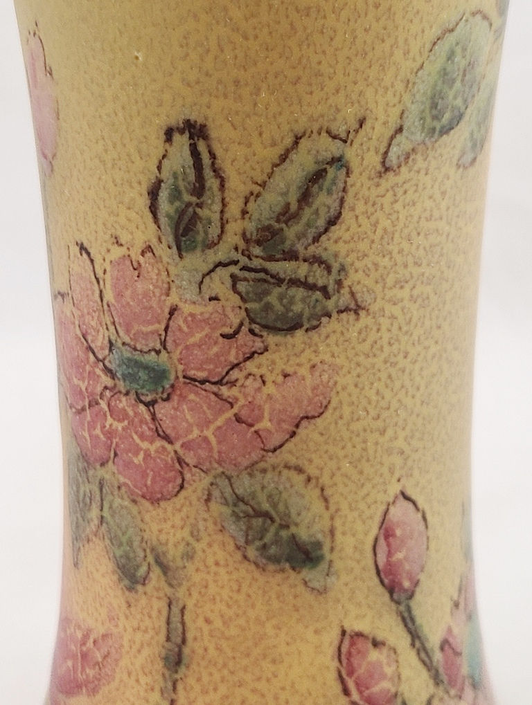 Thumbnail: Rookwood Decorated Mat/Double Vellum Vase Blossoms Elizabeth Barrett d1925 1358E