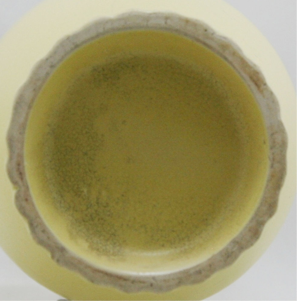 Thumbnail: Abingdon Pottery Delta Vase 10" c1938-39 in Lemon Chiffon Glaze Mint A694