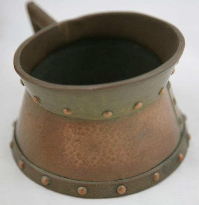 Thumbnail: Vintage Arts & Crafts Hammered Copper & Brass Coffee Set