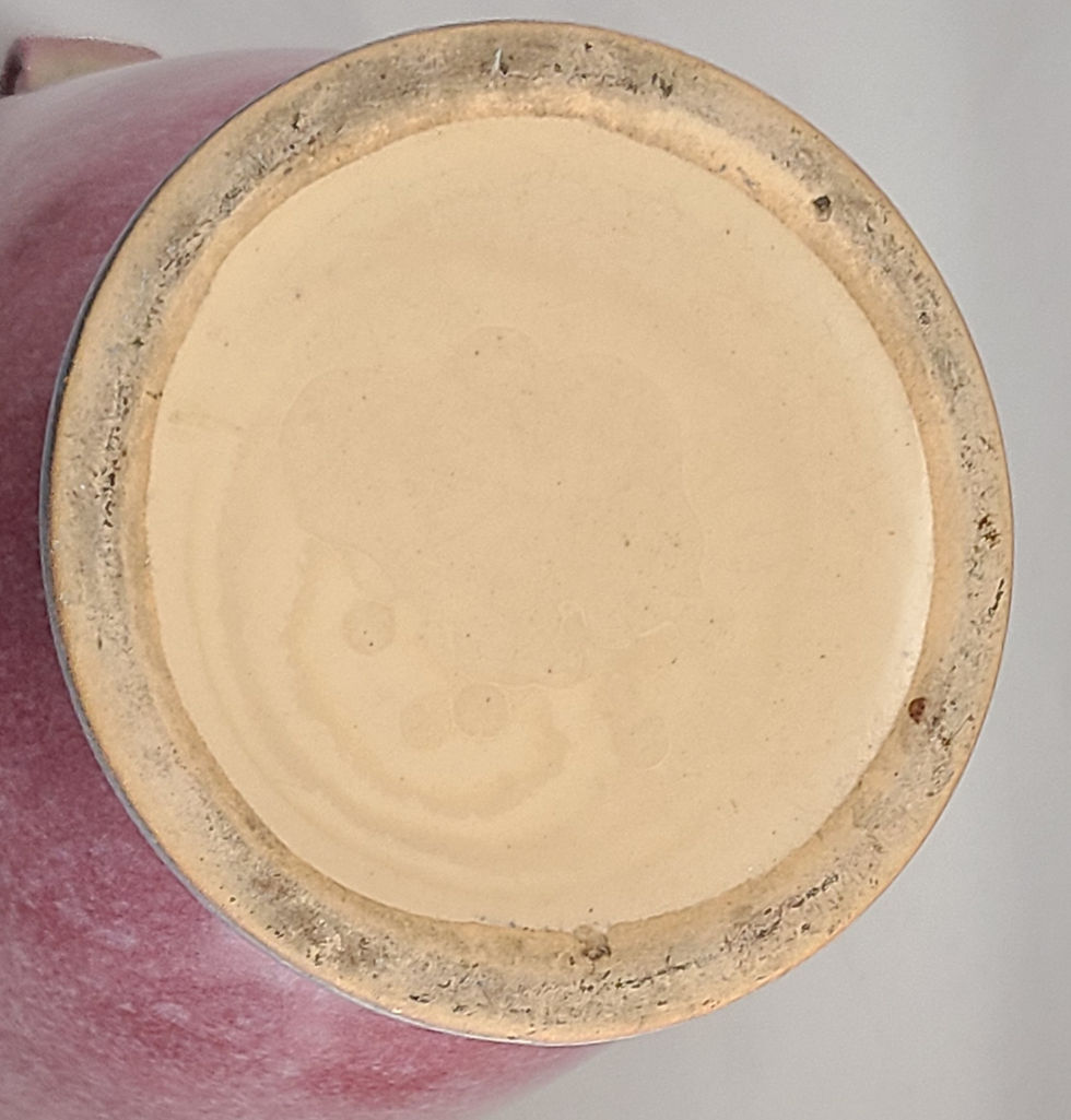 Thumbnail: Roseville Baneda Vase In Pink Mottled & Frosted Glazes 599-12 Original Condition