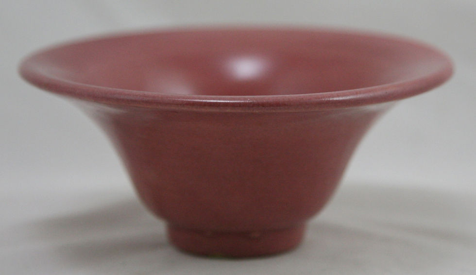 Thumbnail: Paul Revere Pottery Flared Bowl in Rich Rose Glaze c1920s