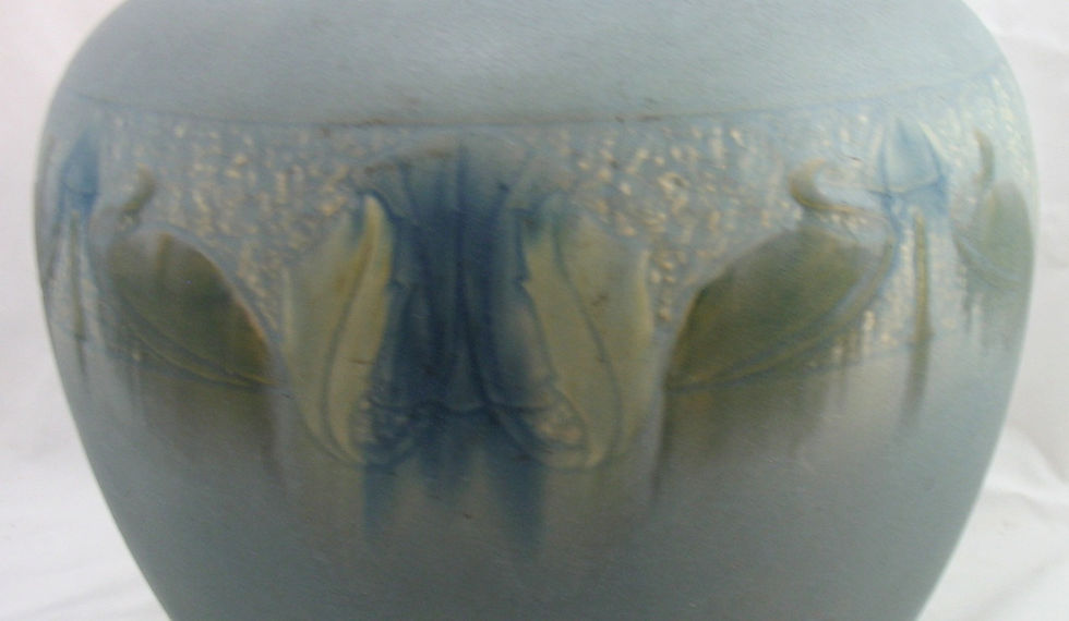 Thumbnail: Roseville Victorian Art Ball Vase with Stylized Moths/Blossoms Design 264-9.5
