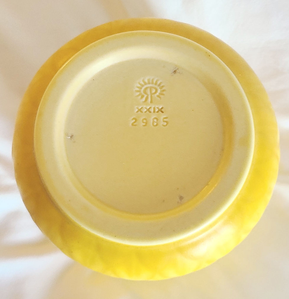 Thumbnail: Rookwood Production Vase in Mat Yellow Glaze Kataro Shirayamadani Design d1929