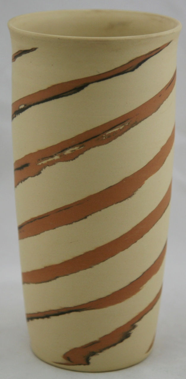 Thumbnail: Occupied Japan Swirl-Decorated Pottery Vase c1945-1951