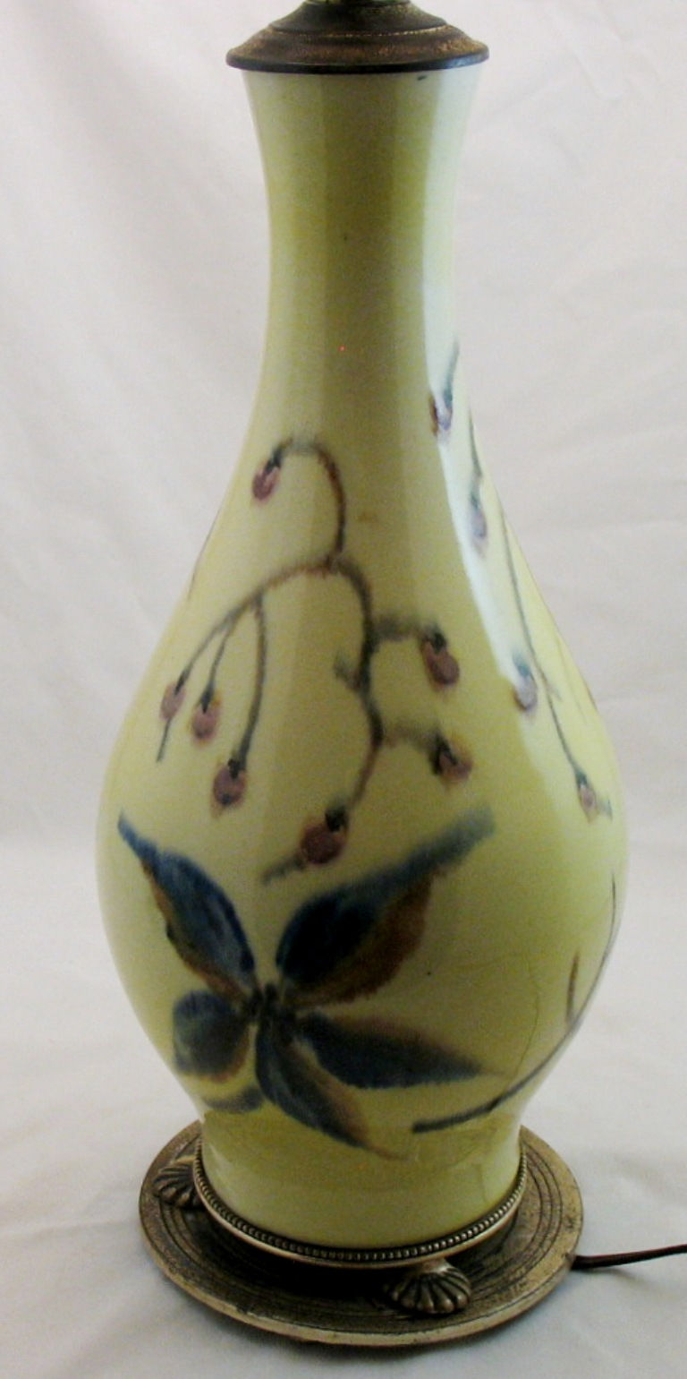 Thumbnail: Francis Joseph von Tury Porcelain Matching Lamps/Torchiere Shades Binns Medalist