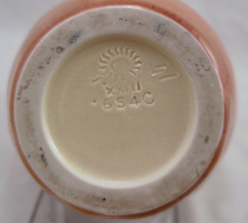 Thumbnail: Rookwood Ivory Jewel Porcelain Vase Stylized Blossoms d1923 by Lorinda Epply