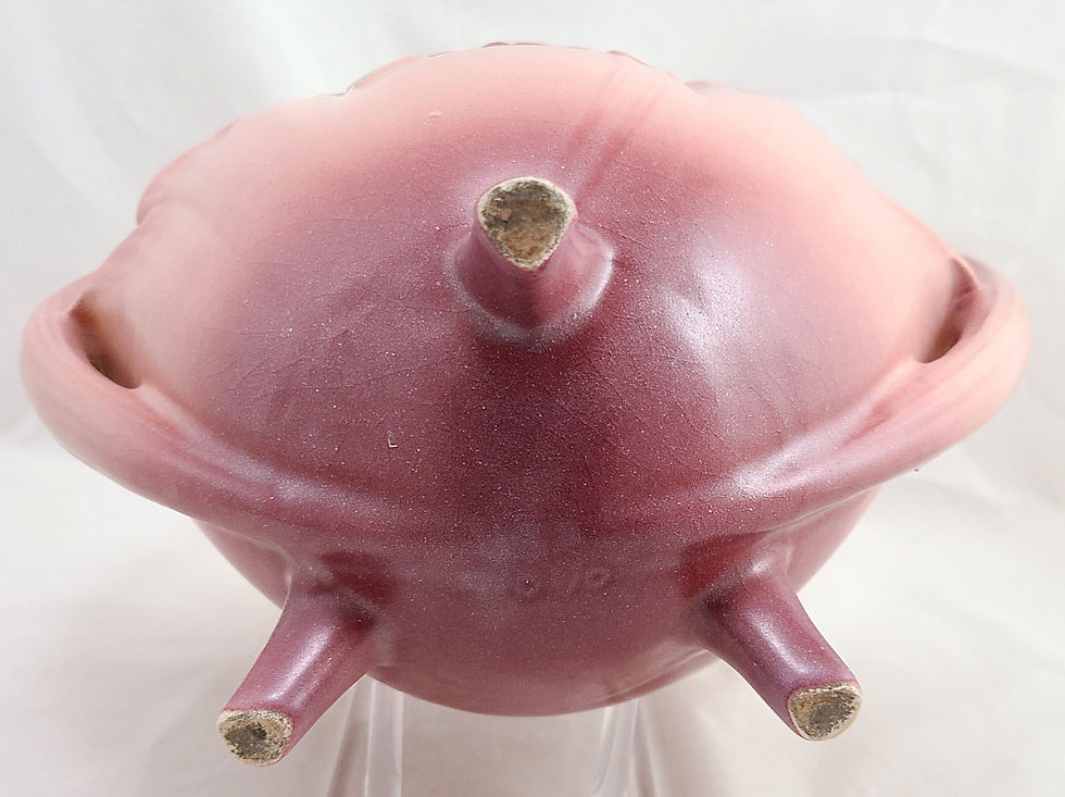 Thumbnail: Roseville Mock Orange Basket in Gorgeous Shaded Pink Glaze 910-10 Original Cond