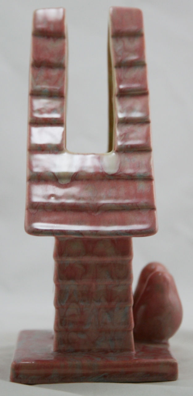 Thumbnail: Royal Haeger Early Mauve Agate Bird House with Lovebirds Vase Gorgeous