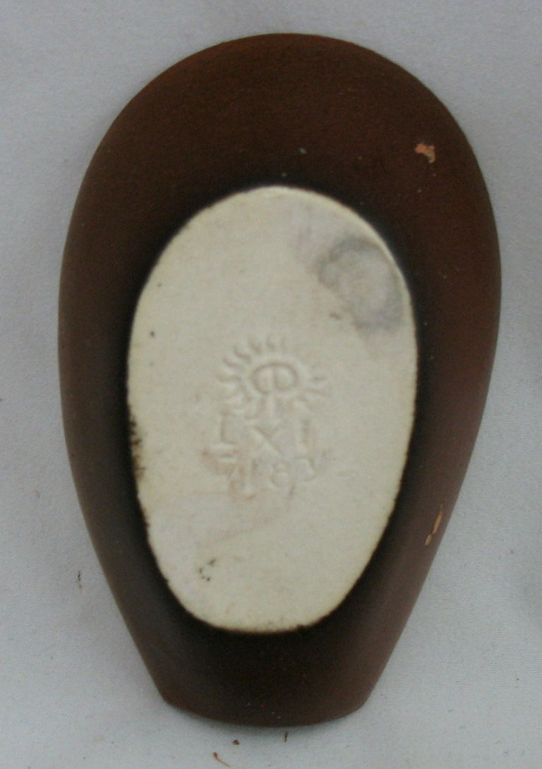Thumbnail: Rookwood Spoon/Pipe Rest/Ashtray in Mottled Orange Glaze William T. Glass Design