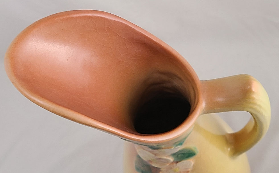 Thumbnail: Roseville Mock Orange Ewer In Gorgeous Yellow/Orange Glazes 918-16 Original Cond