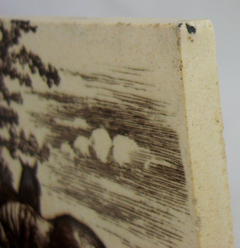 Thumbnail: Mintons China Works 'Horses, Mare & Foal' Tile Designed by William Wise d1879