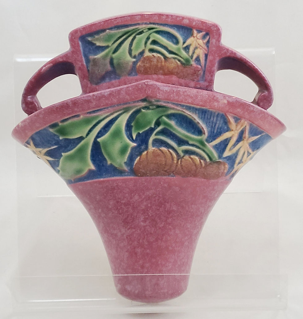 Roseville Baneda Wallpocket in Pink Glaze Shape 1269-8