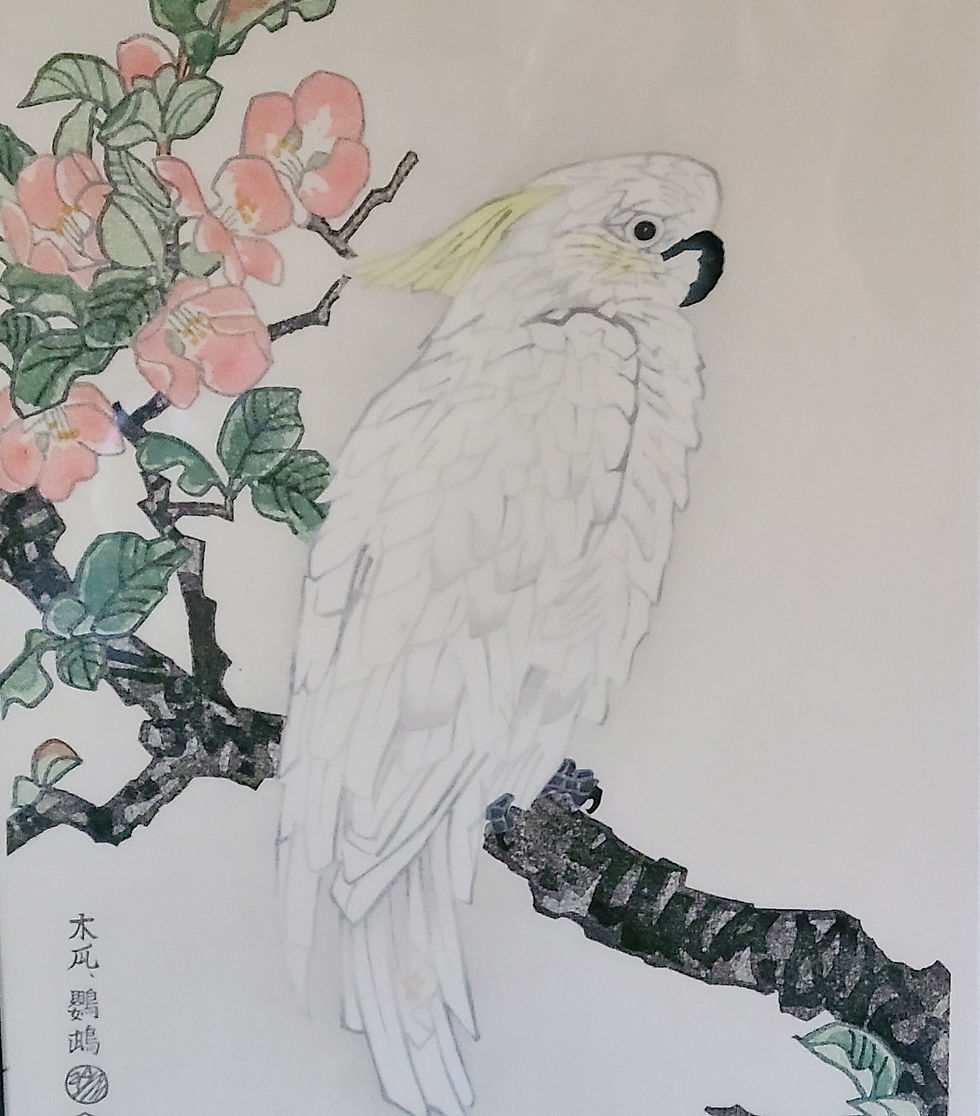Thumbnail: Eiichi Kotozuka (1906-1979) 'Parrot and Quince'