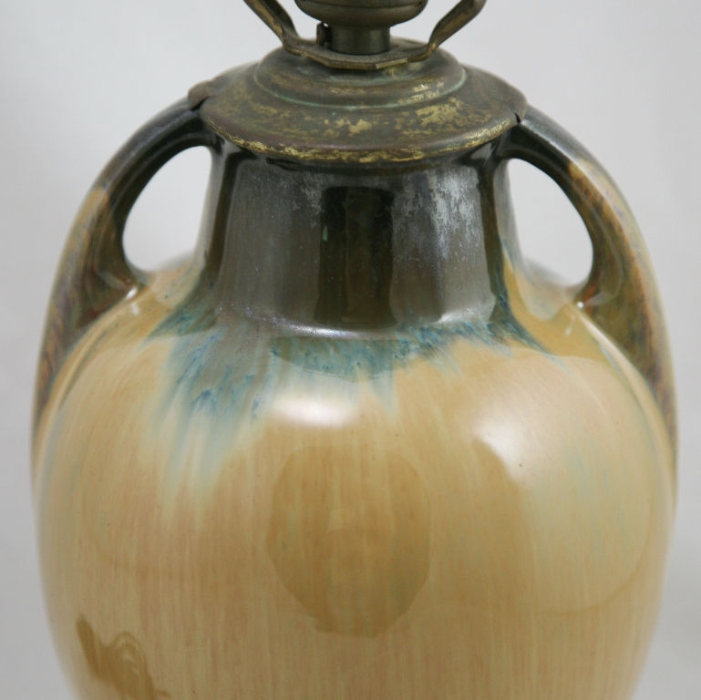 Thumbnail: Fulper Lamp/Vase c1917-34 In Cat's Eye Flambe Glazes