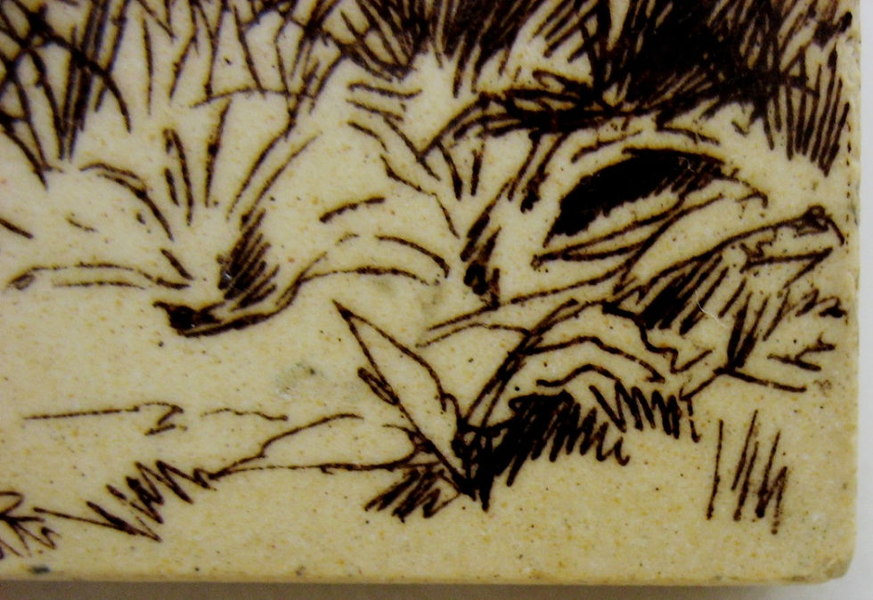 Thumbnail: Mintons China Works 'Horses, Mare & Foal' Tile Designed by William Wise d1879