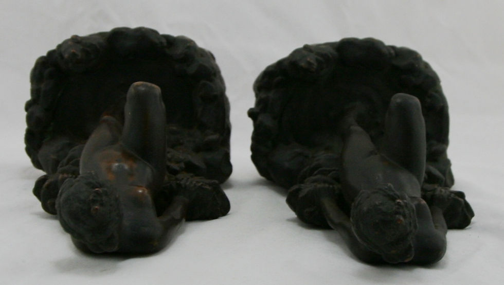 Thumbnail: Kathodian Bronze Works 'Lady with Frog' Bookends by Dean c1915
