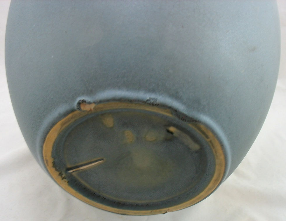 Thumbnail: Roseville Victorian Art Ball Vase with Stylized Moths/Blossoms Design 264-9.5