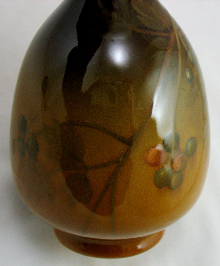 Thumbnail: Rookwood Standard Glaze Vase d1898 Hand-thrown 657D Artist Clara C. Lindeman
