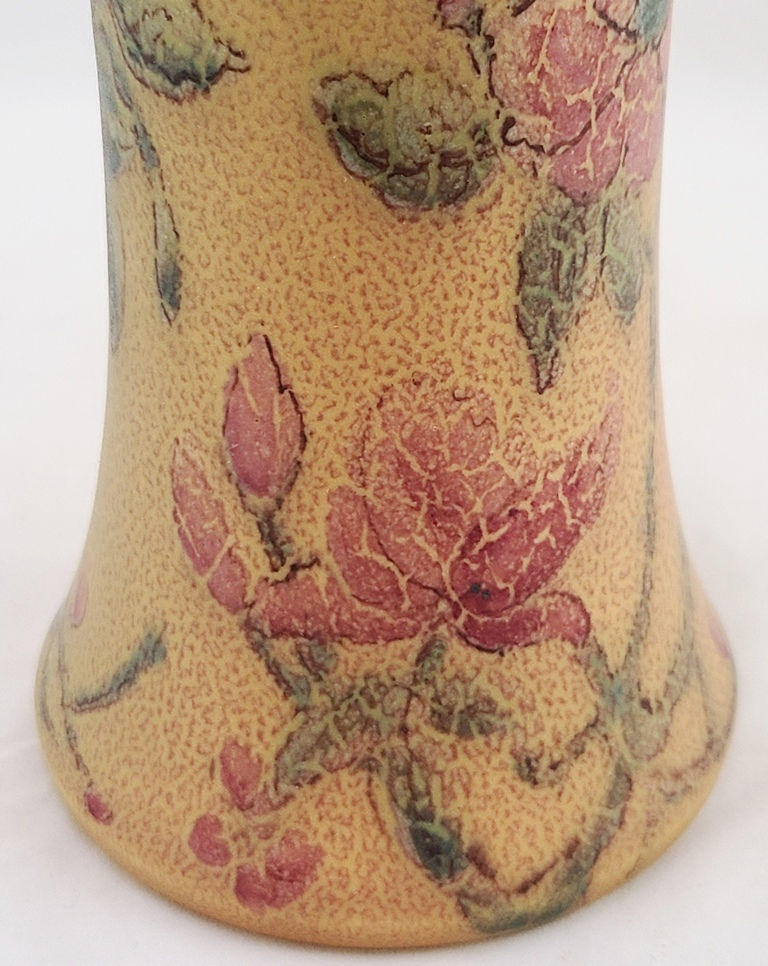 Thumbnail: Rookwood Decorated Mat/Double Vellum Vase Blossoms Elizabeth Barrett d1925 1358E
