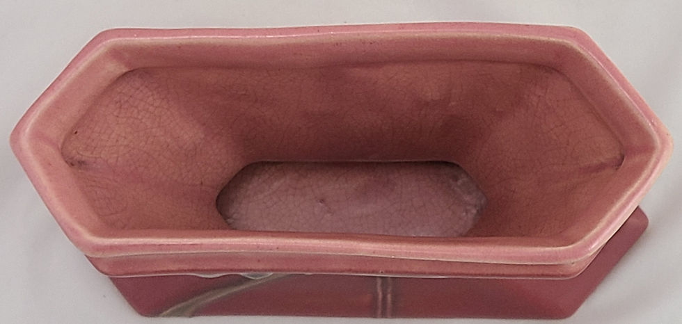 Thumbnail: Roseville Futura '2-Pole Pink Bud Vase' In Gorgeous Pink Glaze 85-4 Orig. Cond.