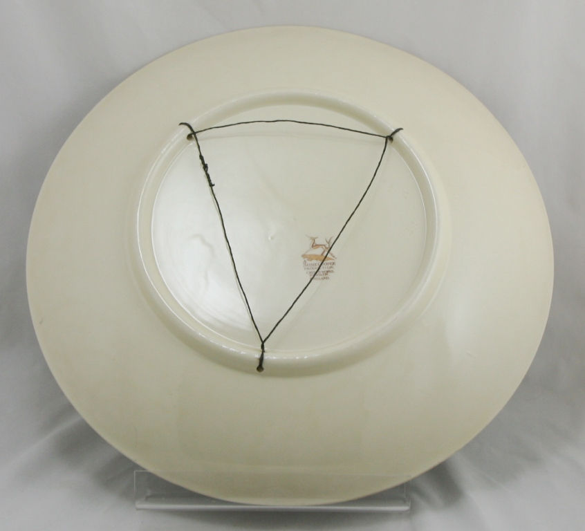 Thumbnail: Susie Cooper Screaming Art Deco Charger in Wedding Band Pattern c1940
