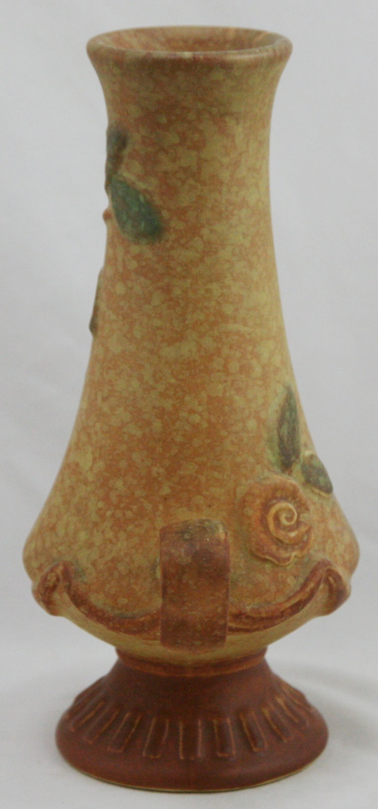 Thumbnail: Weller Golden Glow 9.25" Vase With Blossom And Leaves c1930