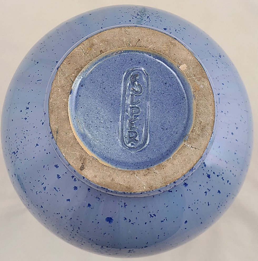 Thumbnail: Fulper Arts & Crafts Vase In Blue Crystalline Flambe Glazes Shape 646 c1917-1927
