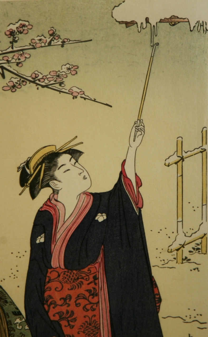 Thumbnail: Torii Kiyonaga (1752-1815)  'Women in Snowy Garden'