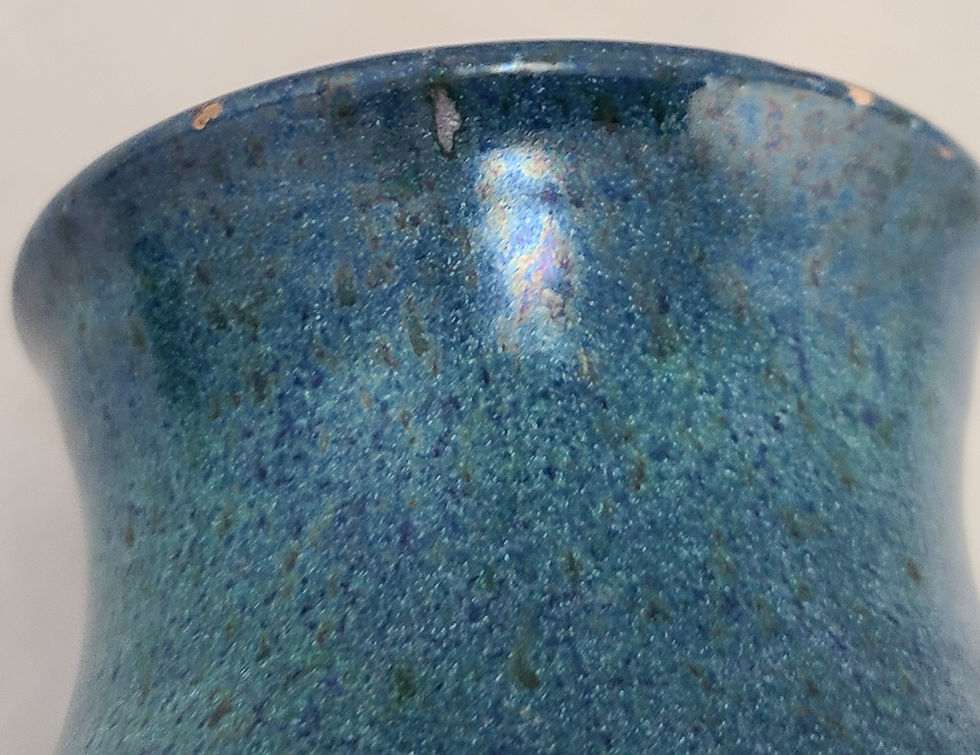 Thumbnail: J.H. Owen Pottery Vase Organic Cobalt Glaze Signed J.H. Owen c1920
