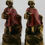 Thumbnail: Marion Bronze 'Basket Girl' Polychrome Bookends