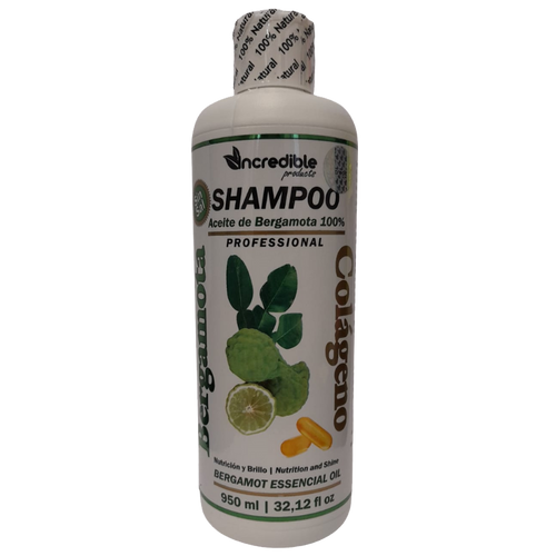 INCREDIBLE SHAMPOO COLAGENO Y BERGAMOTA 950 ml Sara Cosmetics