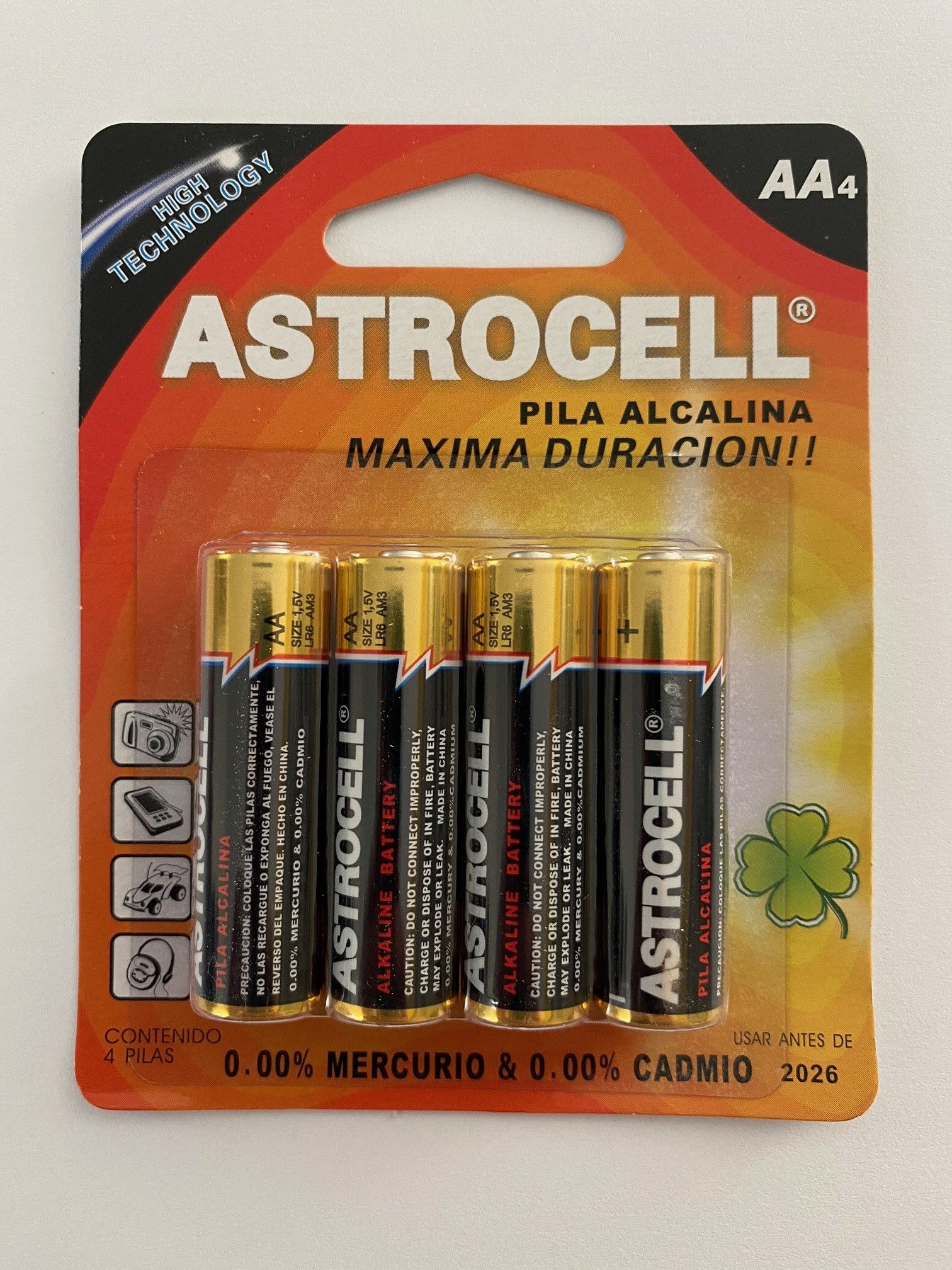 PILA ALCALINA ASTROCELL AA C/4