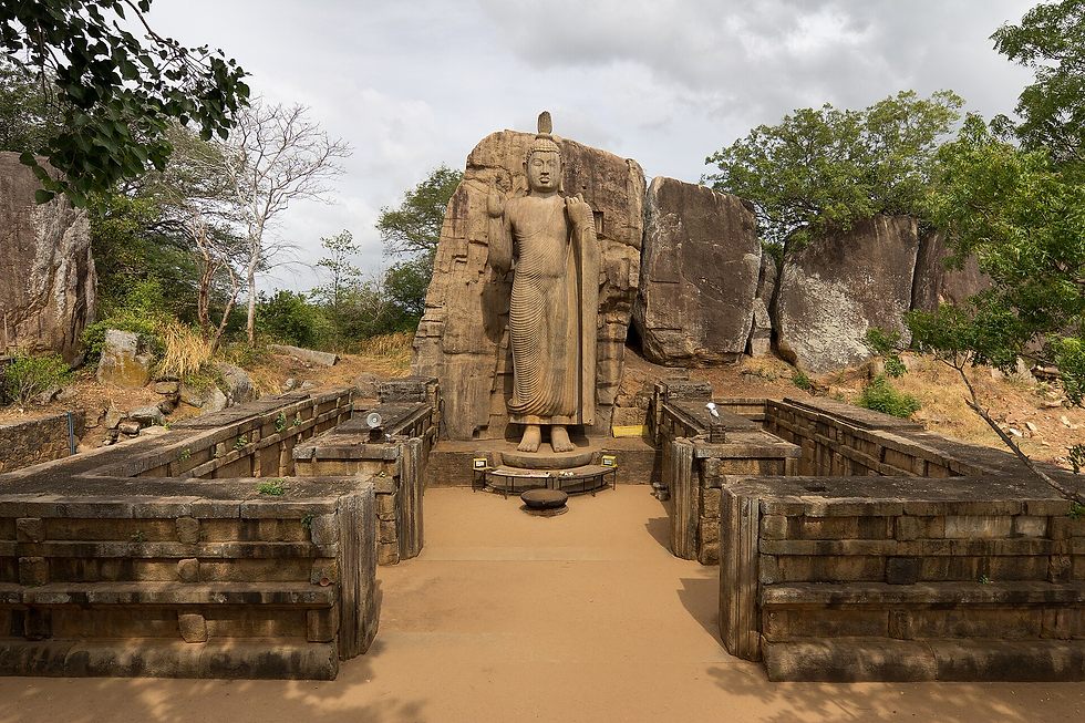 Avukana Buddha statue in Sri Lanka