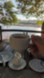 Luxury Safari Samburu a cup of tea and watching the river and animals go by