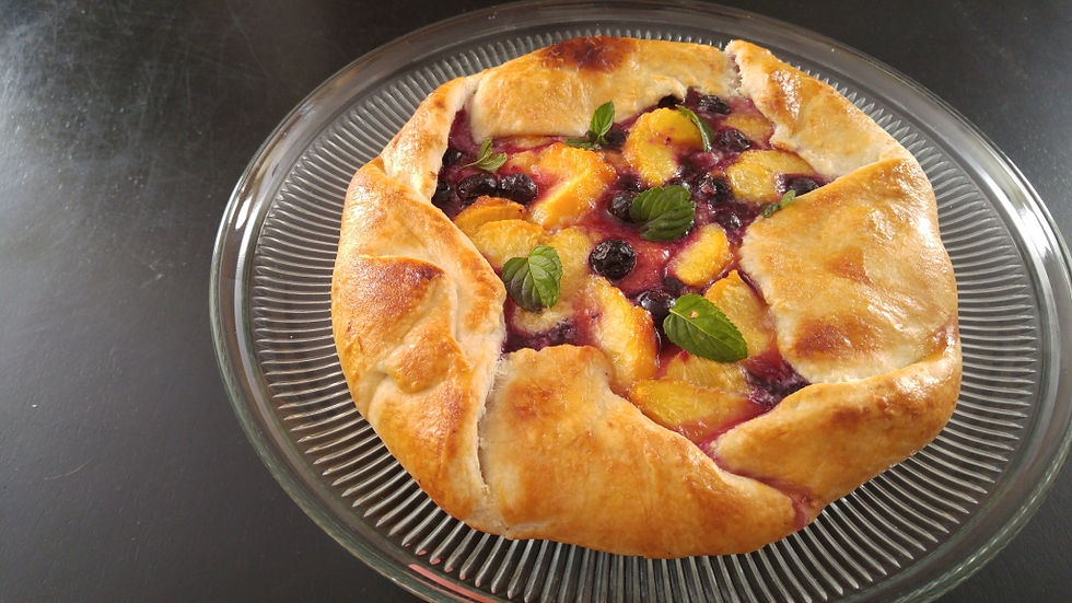 Georgia Peach and Wild Blueberry Galette