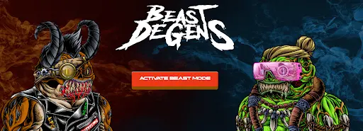 A screenshot of Beast Degens project.