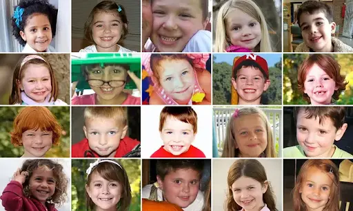 20 children who lost their lives during the Sandy Hook Shootings.