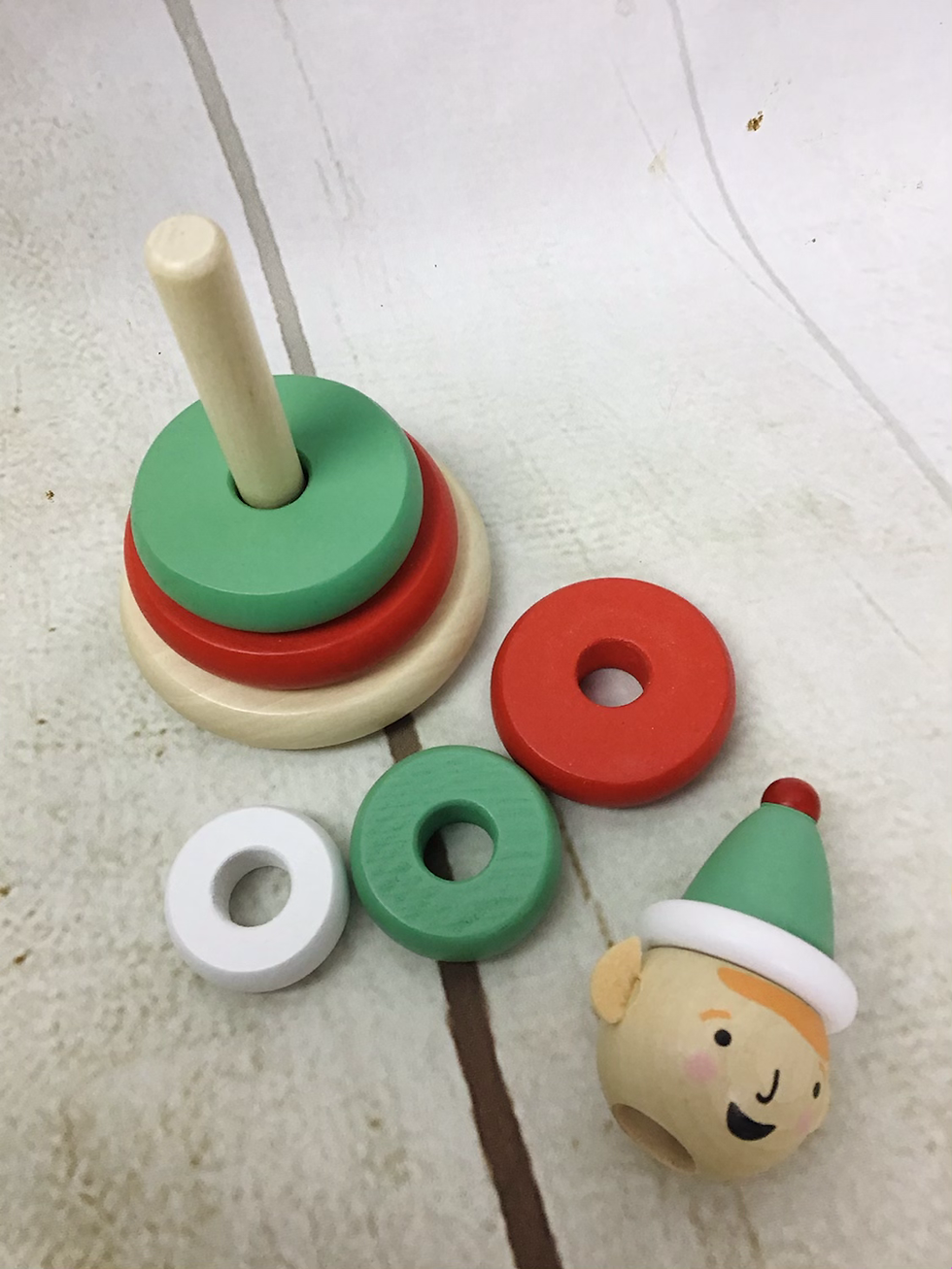Thumbnail: Christmas Wooden Stacking Rings