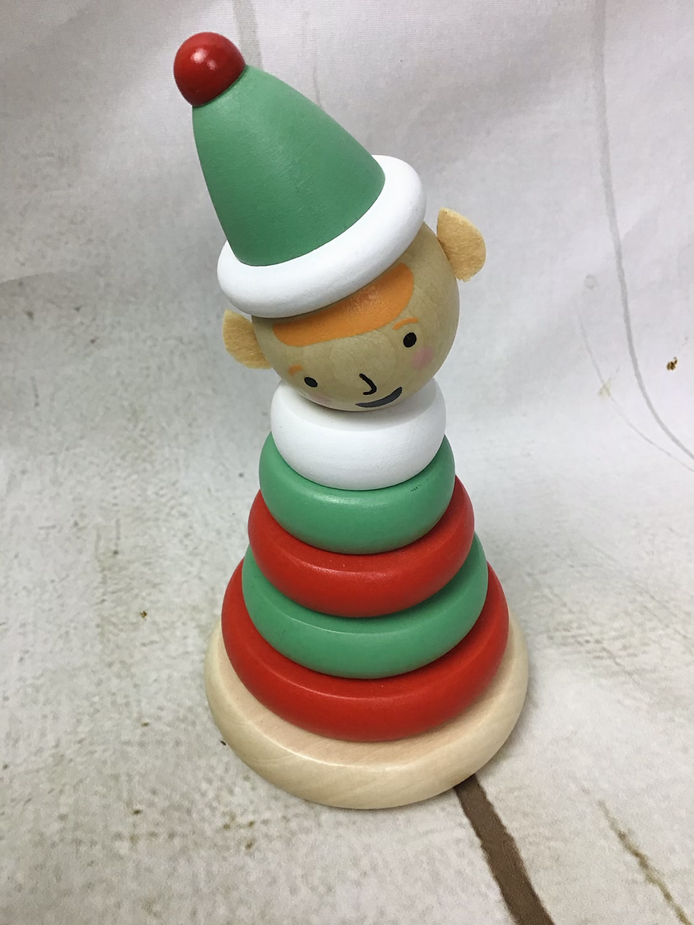 Thumbnail: Christmas Wooden Stacking Rings