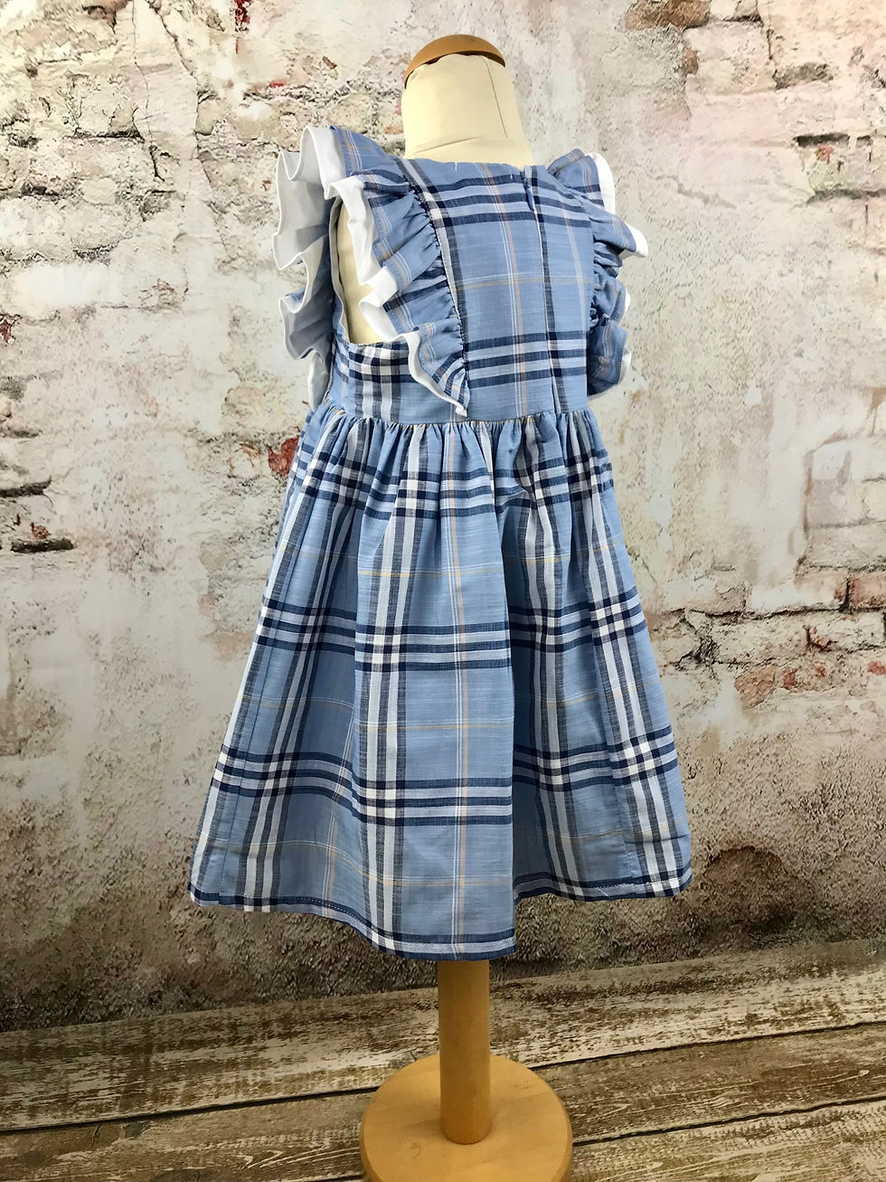 Thumbnail: Deolinda Blue Checked Dress