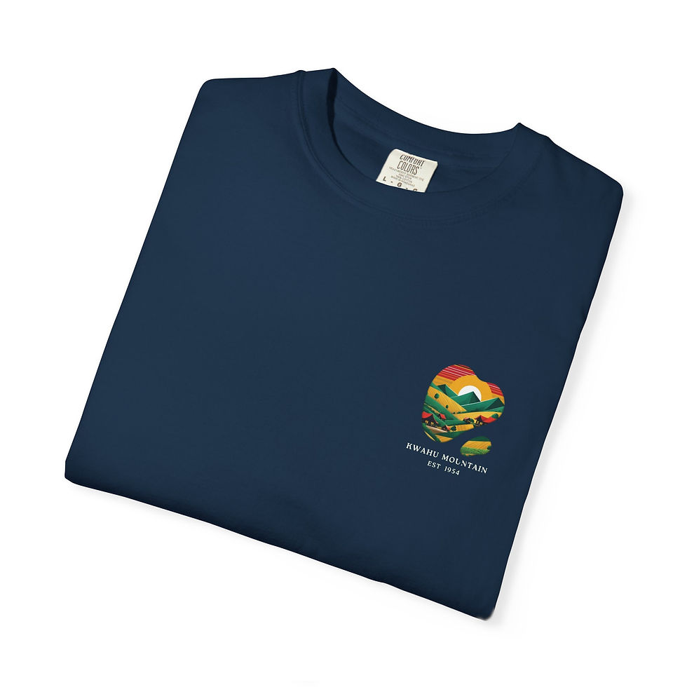 Thumbnail: T-Shirt – Ghana Motif Kwahu Mountain Landscapes