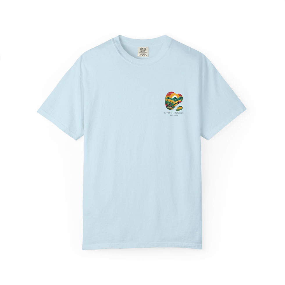 Thumbnail: T-Shirt – Ghana Motif Kwahu Mountain Landscapes