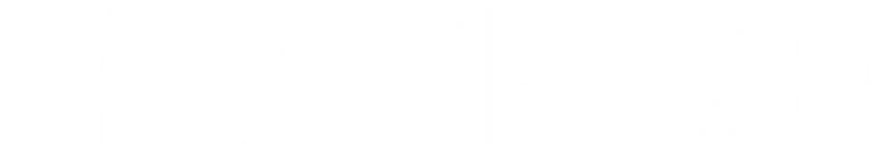 Ampere brand logo in white