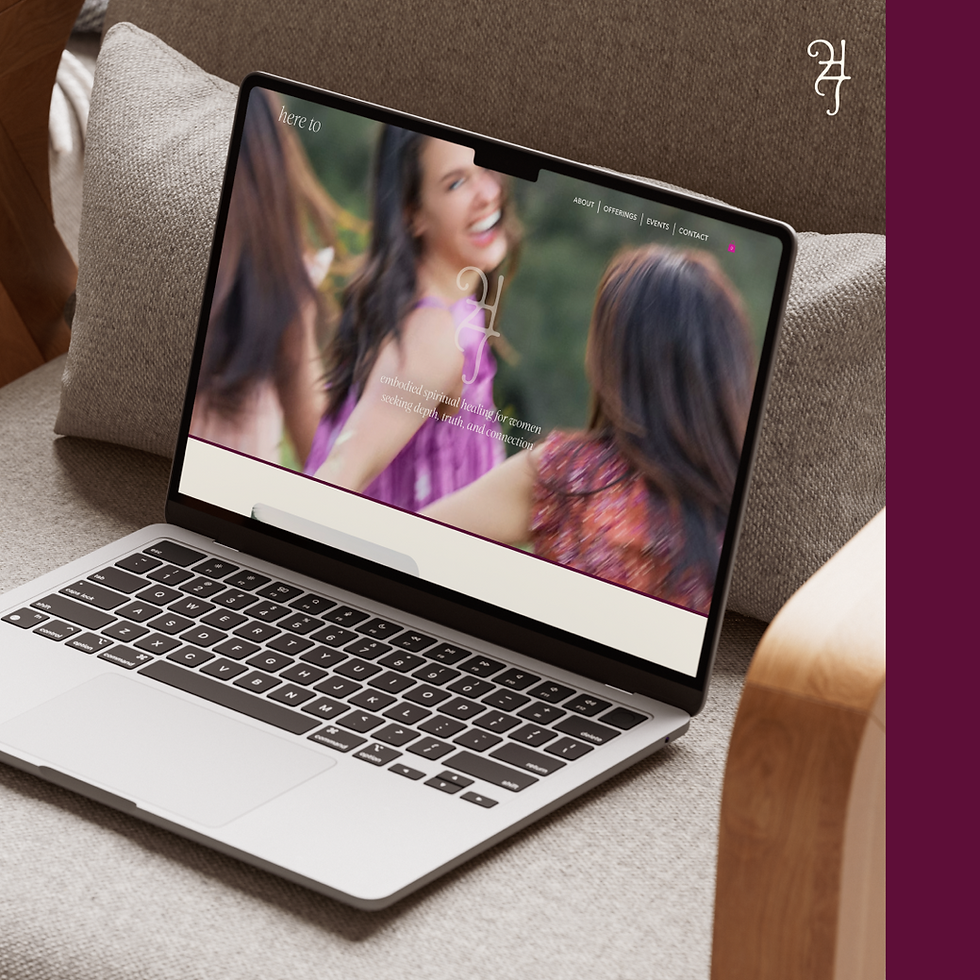 Website design for Here To, a women's community brand, by Brightside Creative Kansas City