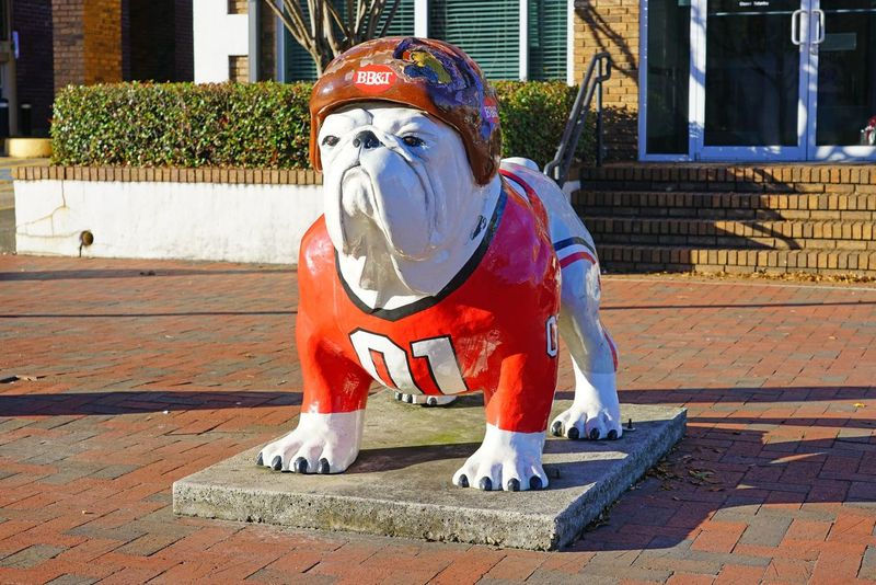 UGA Bulldog mascot statue