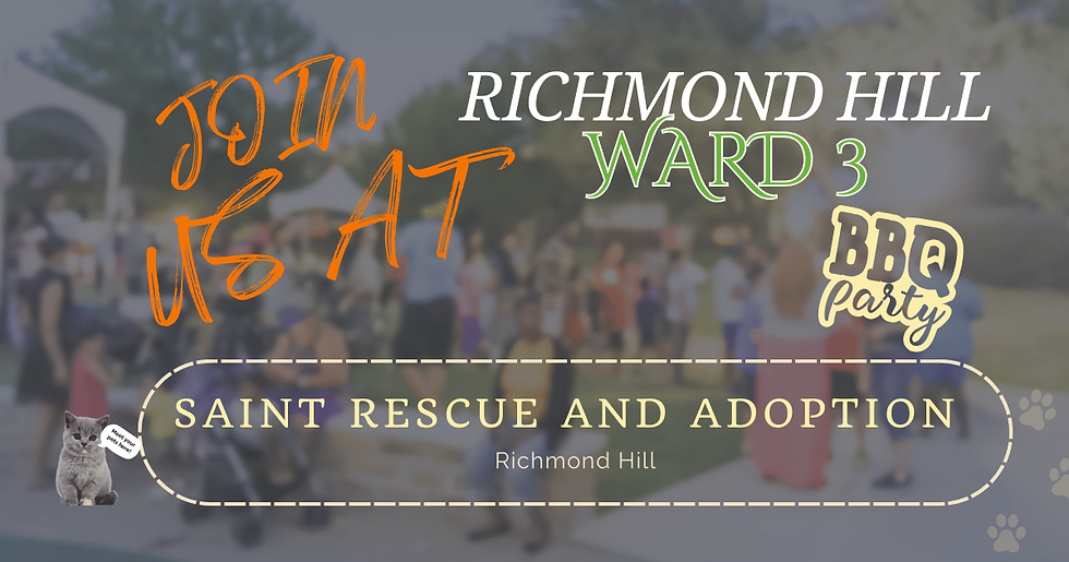 Richmond Hill Ward 3 BBQ at Richmond Green on June 7th