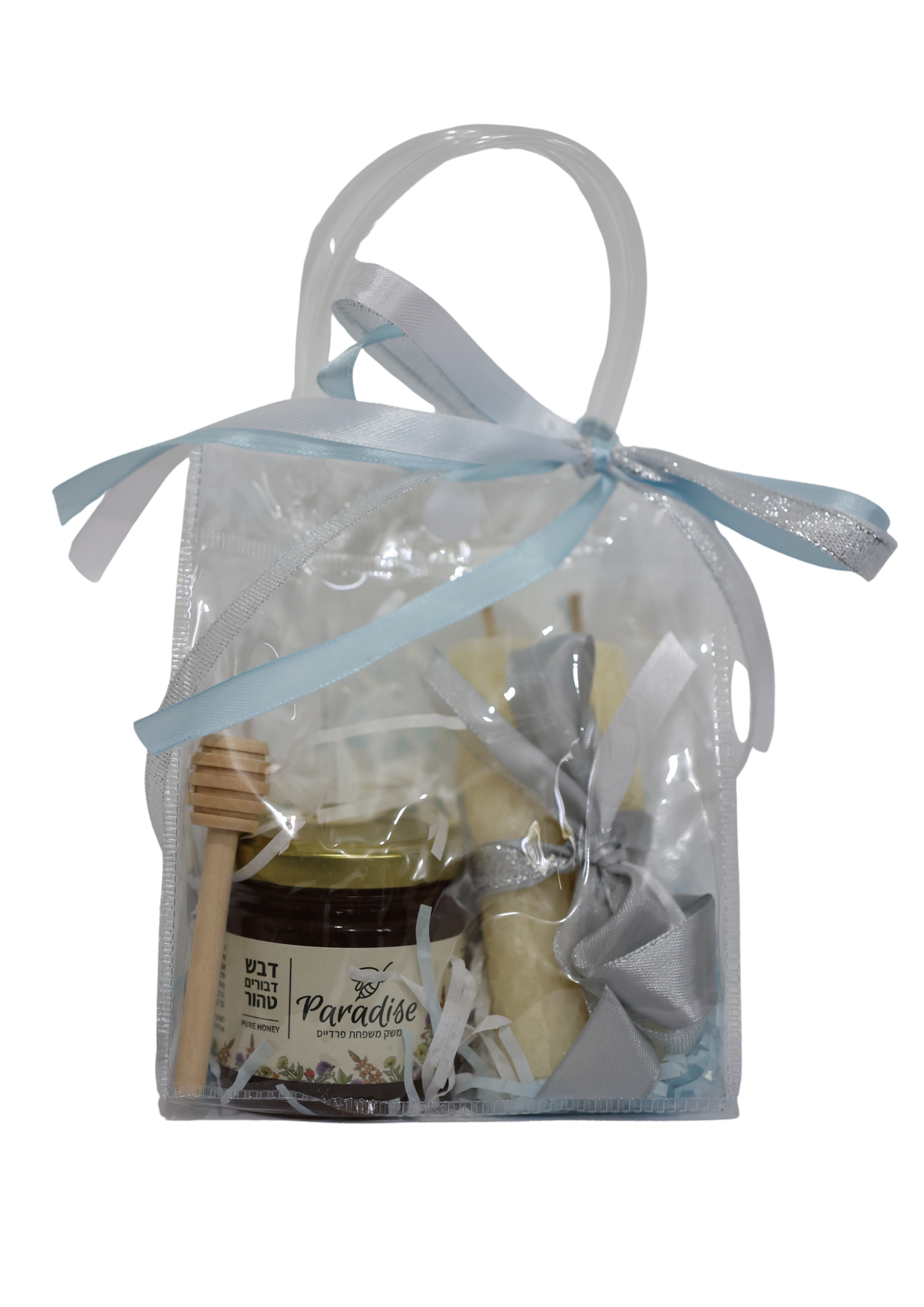 סט דבש 350 גרם ונרות