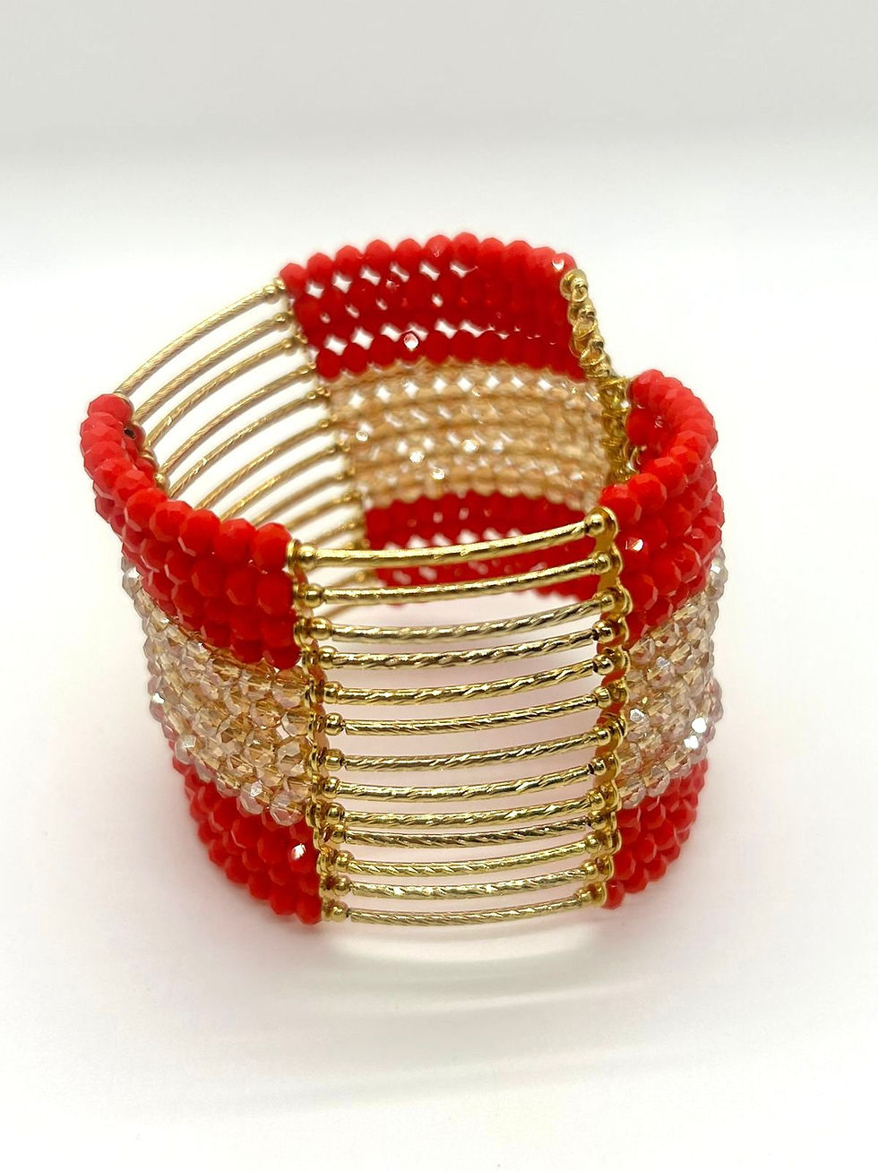 Miniatura: Brazalete de cristales rojos